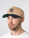 Бейсболка 47 BRAND арт. B-MDTTC17GWP-KHI New York Yankees MLB (бежевый / темно-синий)